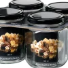 Ritzenhoff & Breker Vorratsglas MARA 4er Set 580 ml Glas sechskantig