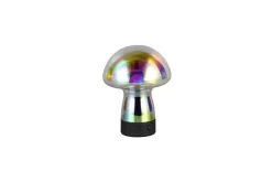 RL Akku LED Tischlampe DOOLEY 18 cm klar irisierend