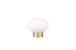 RL Akku LED Tischlampe EARL messingfarbig /weiß