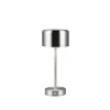 RL Akku LED Tischlampe JEFF 30 cm nickelfarbig