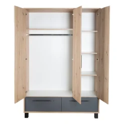 roba Baby-Kleiderschrank ARTESANA braun/ grau