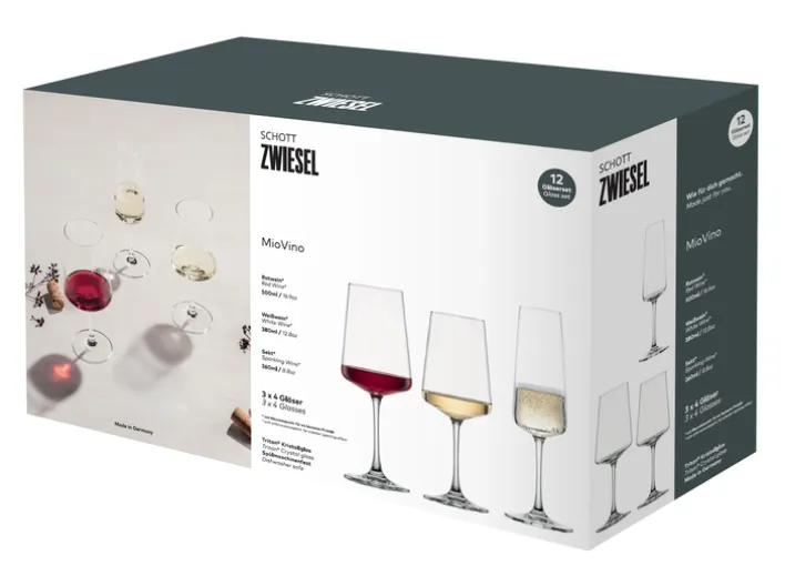 SCHOTT ZWIESEL Gläser-Set MIOVINO 12-teilig Kristallglas