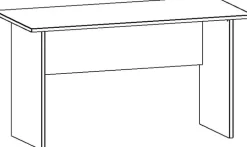 Schreibtisch ALBERO 68 x 140 x 75 cm NB weiß