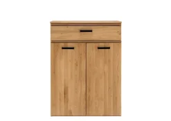 Schuhschrank LIDO 80 x 108 cm Astige Eiche massiv naturbelassen geölt