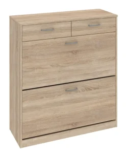 Schuhschrank MEGA SOFT 87 x 98 cm Eiche sägerau