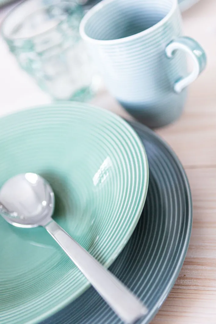 Seltmann Weiden Frühstücksteller BEAT COLOR GLAZE 6er Set perlgrau