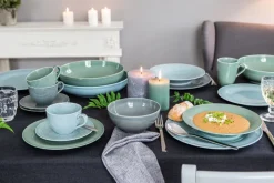 Seltmann Weiden Henkelbecher BEAT COLOR GLAZE 6er Set perlgrau