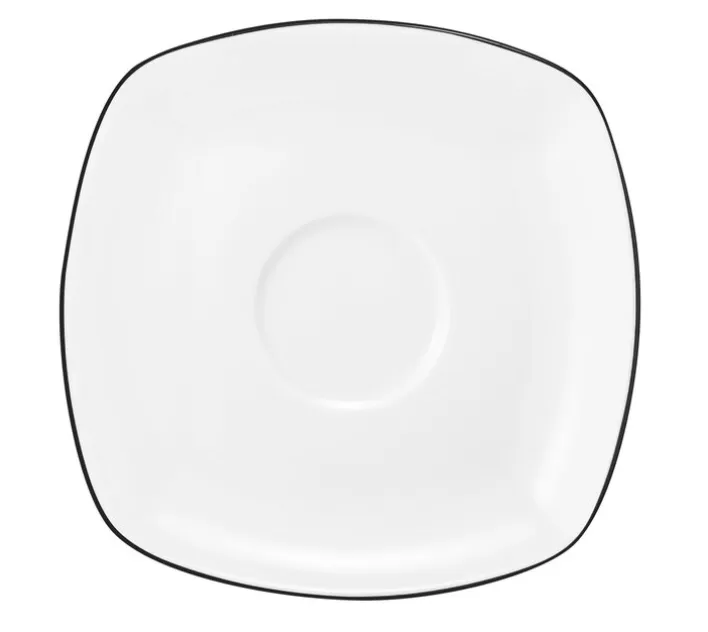 Seltmann Weiden Untertasse LIDO 14,5 cm schwarz/weiß