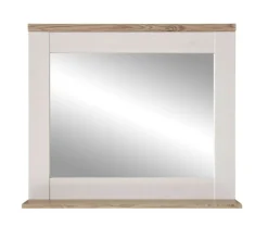 Spiegel CASA 80 x 70 cm braun/ weiß