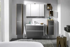 Spiegelschrank 103,2 x 70,3 x 1,2 cm Eiche NB braun