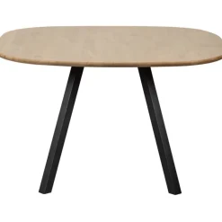 Tisch TABLO 130 x 130 cm Eiche massiv/schwarz