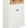 TRAUMWERKSTATT Highboard TIVOLI 91 x 121 cm weiß matt / smoked oak