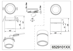TRIO LED Aufbaustrahler 1 Spot TAURUS weiß