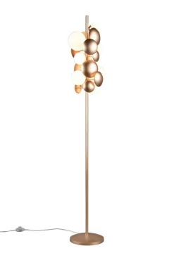 TRIO Retrofit Stehlampe TRS BUBBLE 155 cm goldfarbig