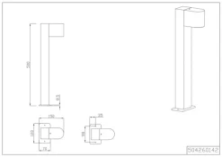 TRIO Retrofit Wegeleuchte ROYA 50 cm anthrazit