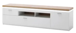 TV-Lowboard AARON weiß/ braun