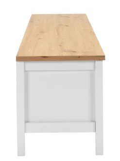 TV-Lowboard BERGEN 160 x 45 cm weiß/Artisan Oak