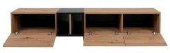 TV-Lowboard NOLA 195 x 48 cm Artisan Oak/ schwarz