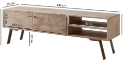TV-Lowboard 145 x 47 cm braun