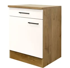 Unterschrank Avila Magnolia matt/Lancelot Oak ca. 60cm
