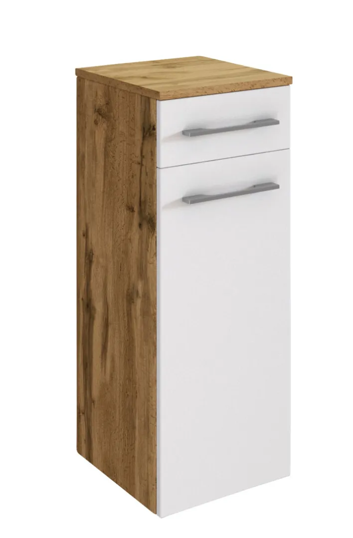 Unterschrank LIVORNO 30 x 64 cm Wotan Eiche/ Weiß matt