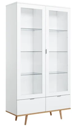Vitrine GÖTEBORG 100 x 185 cm weiß