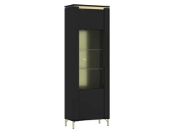 Vitrine NORICA 66,5x202,1 cm schwarz matt