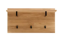 Wandgarderobe LIDO 80 x 41 cm Astige Eiche massiv naturbelassen geölt