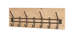 Wandgarderobe PARMA12 Eiche-Dekor/schwarz 60 x 20 cm