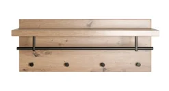 Wandgarderobe PARMA5 Eiche-Dekor/schwarz 75 x 30 cm