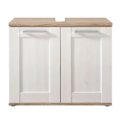 Waschbeckenunterschrank CASA 80 x 66 cm braun/ weiß
