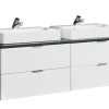 Waschbeckenunterschrank CONCEPT ONE 120 x 48 cm Graphitgrau/ HG weiß