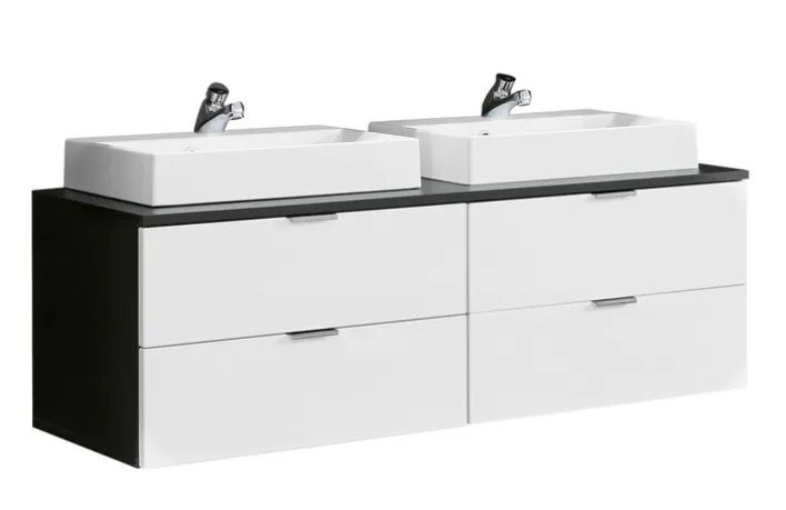 Waschbeckenunterschrank CONCEPT ONE 120 x 48 cm Graphitgrau/ HG weiß
