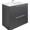 Waschbeckenunterschrank KLIMAX 85 cm Holznachbildung grau
