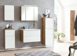 Waschtisch GENT weiß/braun 80cm