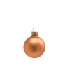 Weihnachtskugel 16er Box 3,5 cm Glas rund matt/hochglanz Brandy