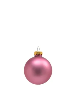 Weihnachtskugel 10ER BOX Glas Ø 6 cm matt/hochglanz Vintage Rosa