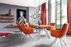 WK-WOHNEN Esstisch 240 x 100 cm in Braun/Schwarz