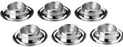 WMF Eierbecher 6er Set silberfarbig