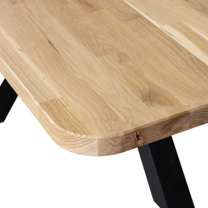 XL-Tisch COMBI-TABLO 240 x 100 cm Eiche massiv Spinn-Gestell