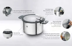 ZWILLING Kochtopfset SIMPLIFY 5-teilig schwarz Metall