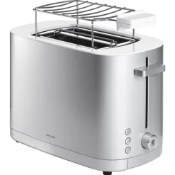 ZWILLING Toaster ENFINIGY kurz silberfarbig mit Brötchenaufsatz